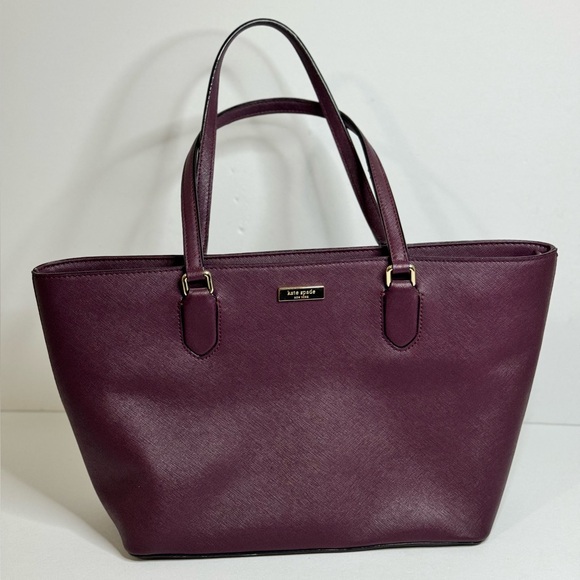 Kate Spade Purple Leather Zip Tote - Picture 1 of 16